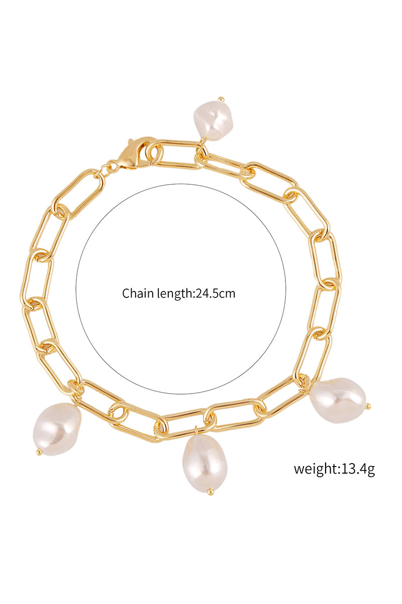 PEARL CHARM BEADED BRACELET