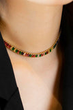 GEOMETRIC SQUARE COLORED NECKLACE