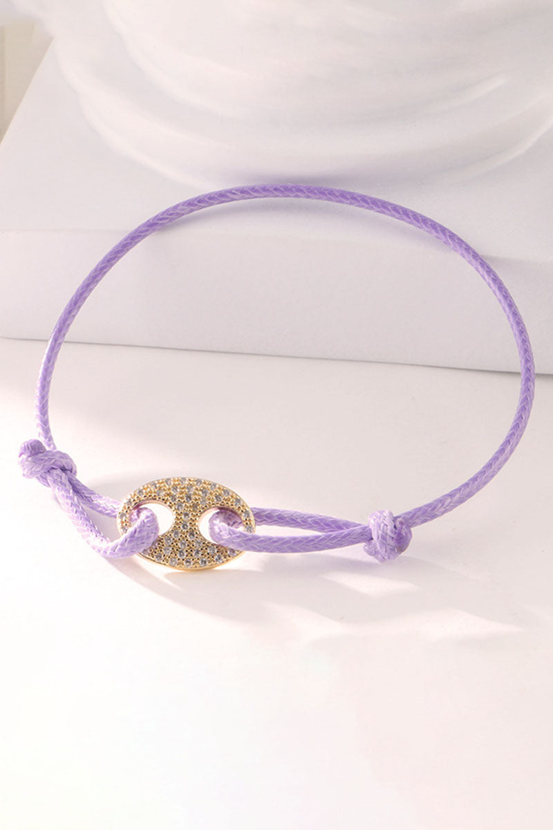 WOMEN ZIRCON BRACELET BRAIDED HAND ROPE