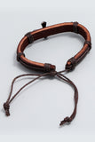 WOMEN VINTAGE CROSS LEATHER BRAIDED BRACELET