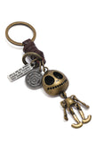 RETRO SKELETON COWHIDE KEY CHAIN