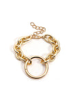 SIMPLE RING PENDANT CHAIN BRACELET