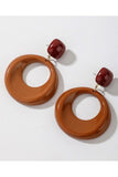 SIMPLE RETRO STYLE O RING CIRCLE EARRINGS