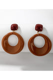 SIMPLE RETRO STYLE O RING CIRCLE EARRINGS