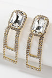 GEM DETAILED FASHION LUXURY DANGLE DROP EARRINGS