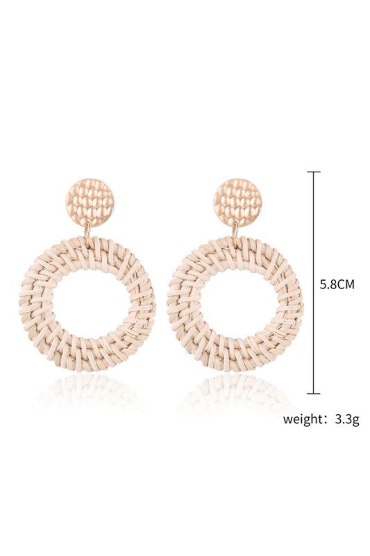 CASUAL CIRCLE DROP EARRINGS