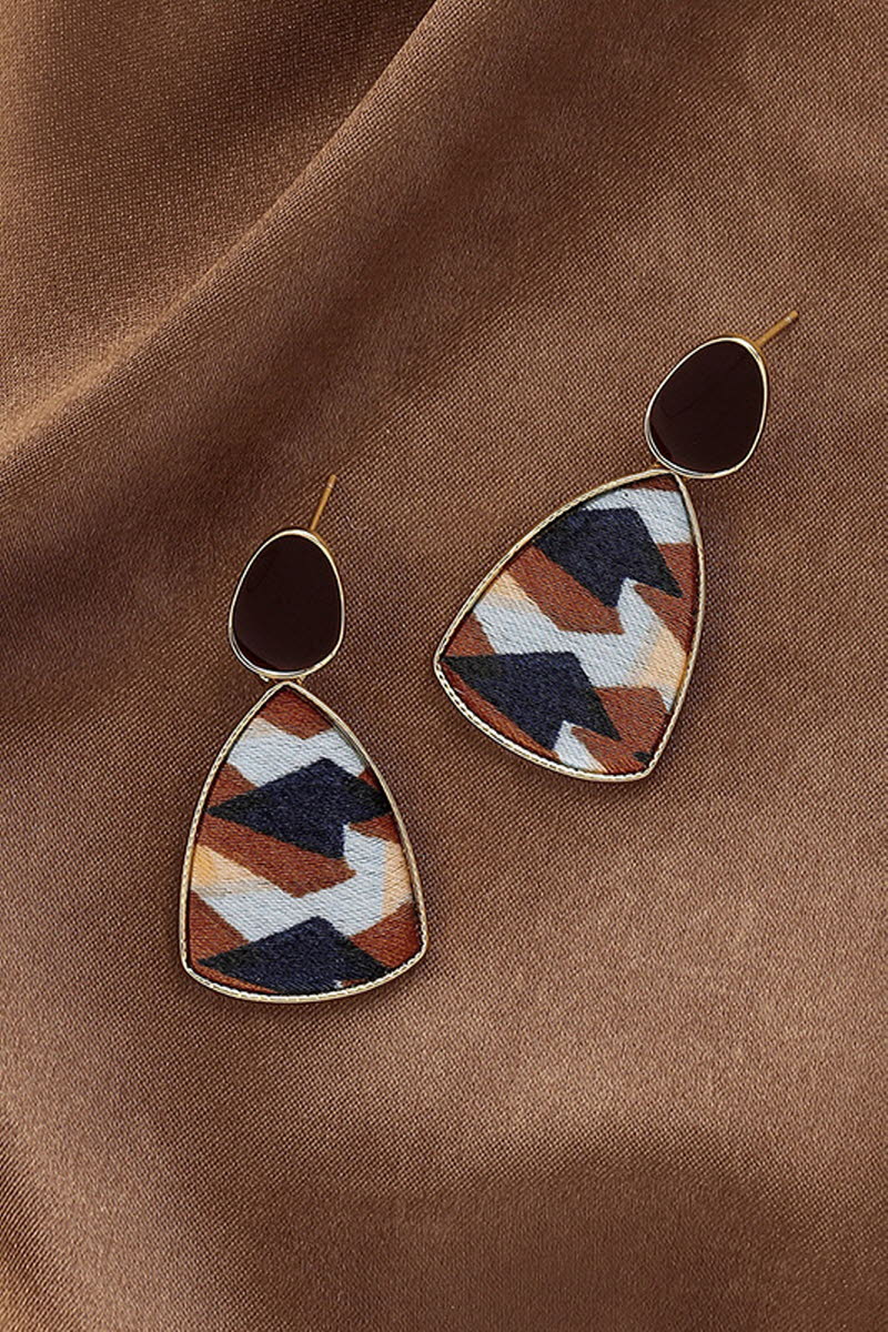 RETRO CONTRAST COLOR PAINTING EARRINGS