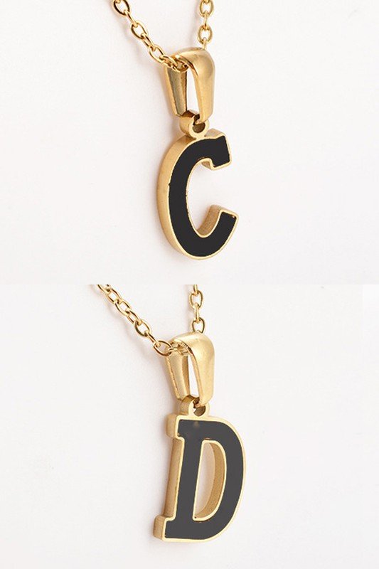 ALPHABET PENDANT FASHION NECKLACE