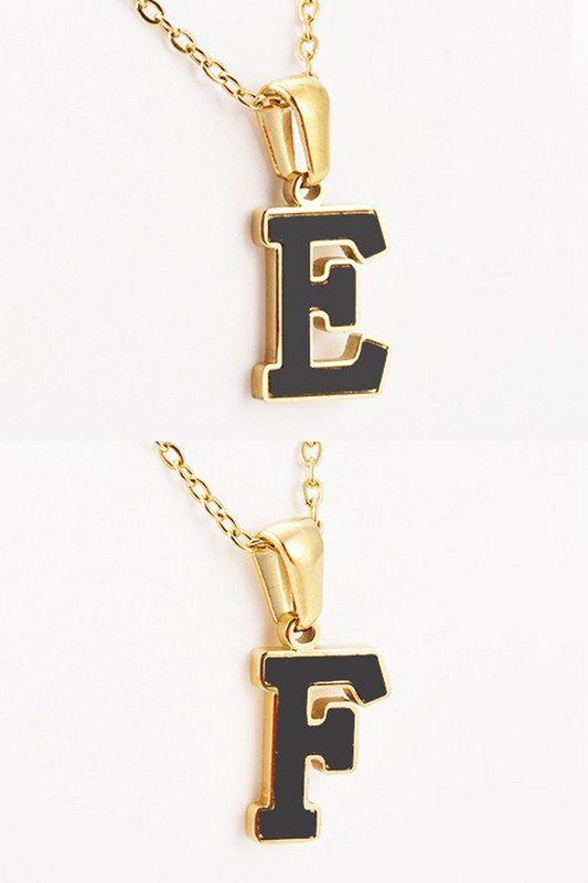 ALPHABET PENDANT FASHION NECKLACE