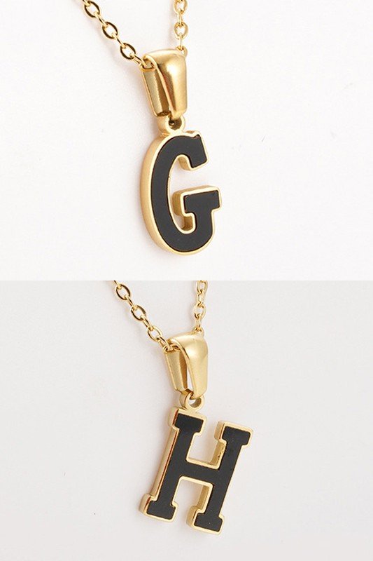 ALPHABET PENDANT FASHION NECKLACE