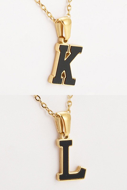 ALPHABET PENDANT FASHION NECKLACE