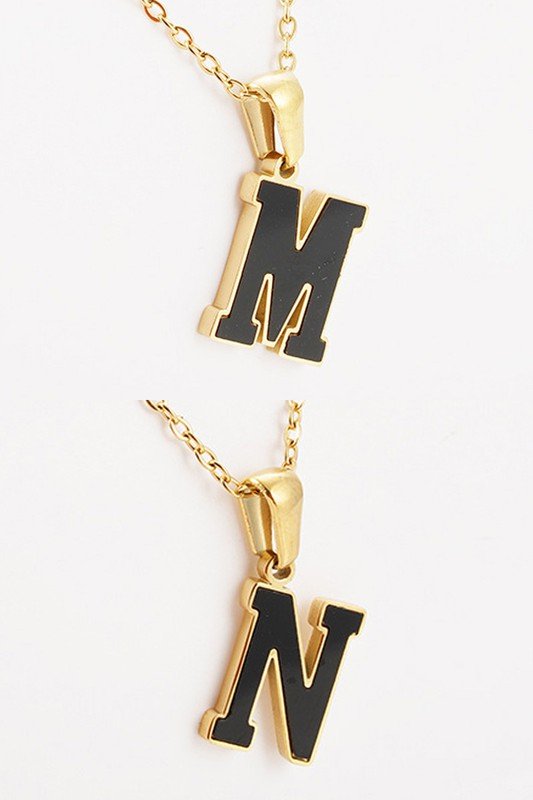 ALPHABET PENDANT FASHION NECKLACE