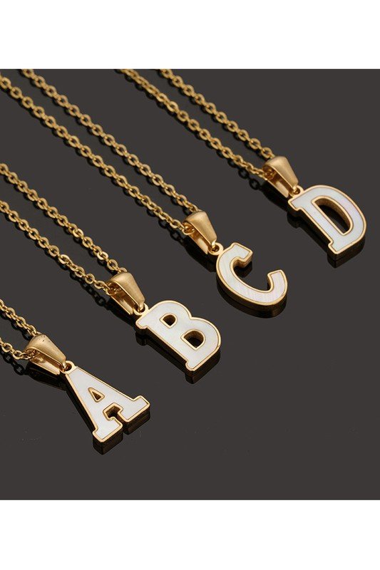 ALPHABET PENDANT FASHION NECKLACE