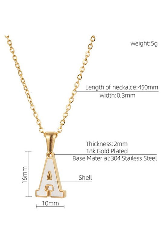 ALPHABET PENDANT FASHION NECKLACE