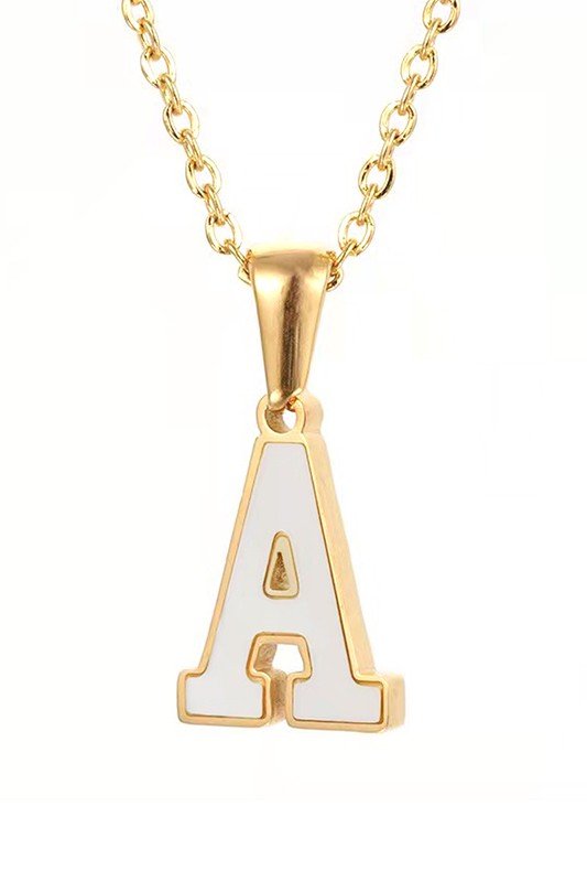 ALPHABET PENDANT FASHION NECKLACE