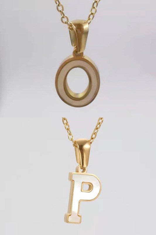 ALPHABET PENDANT FASHION NECKLACE