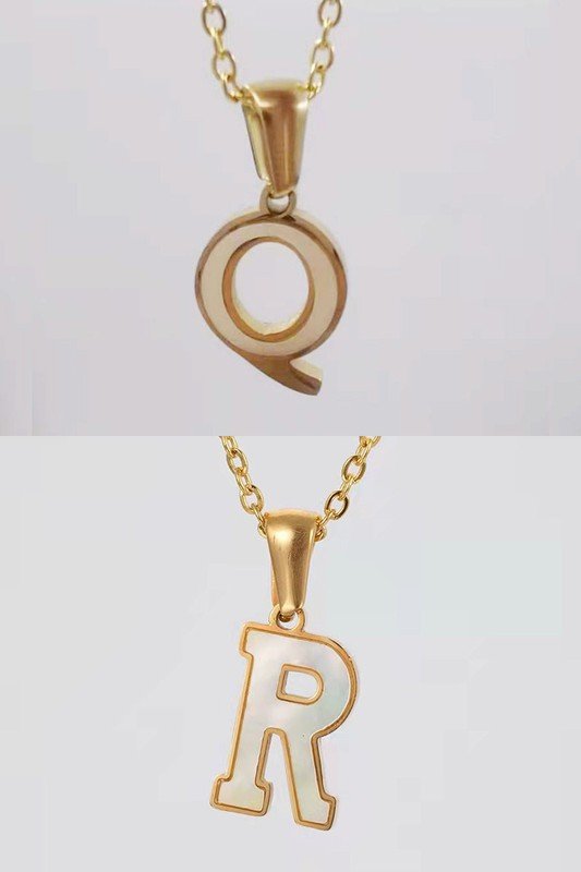 ALPHABET PENDANT FASHION NECKLACE