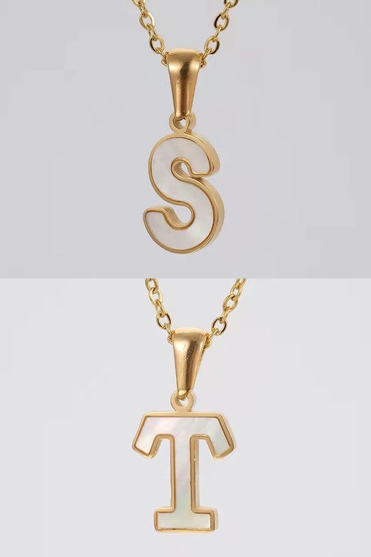 ALPHABET PENDANT FASHION NECKLACE