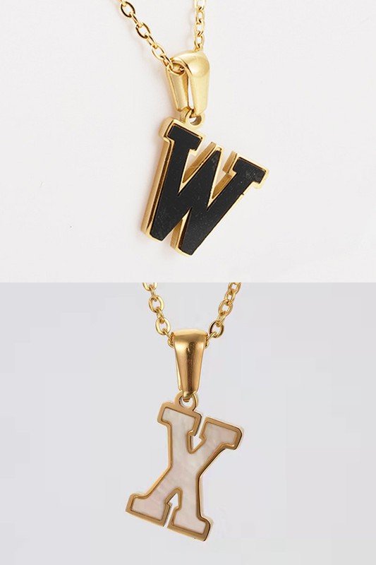 ALPHABET PENDANT FASHION NECKLACE