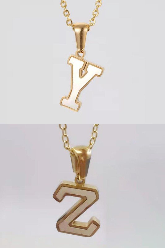 ALPHABET PENDANT FASHION NECKLACE