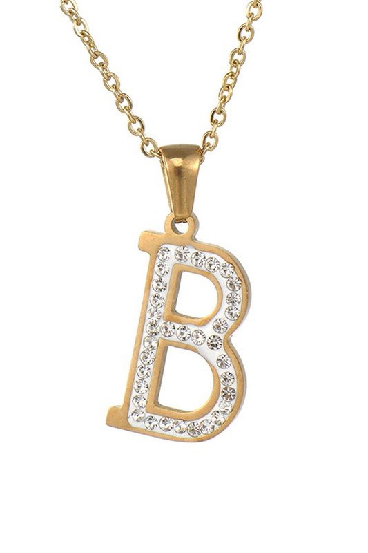 FASHION ALPHABET PENDANT NECKLACE