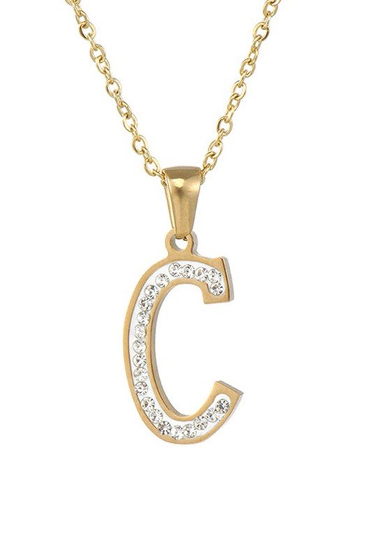 FASHION ALPHABET PENDANT NECKLACE