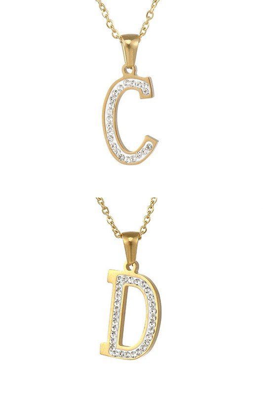 FASHION ALPHABET PENDANT NECKLACE