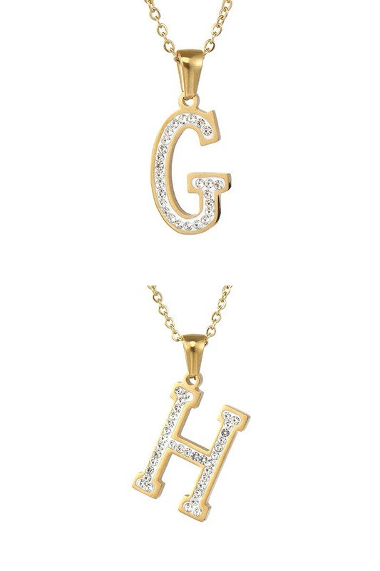 FASHION ALPHABET PENDANT NECKLACE