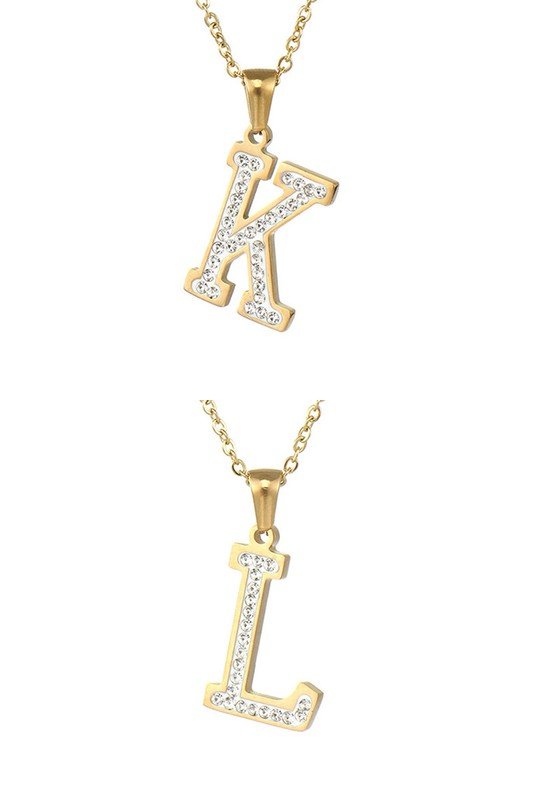 FASHION ALPHABET PENDANT NECKLACE