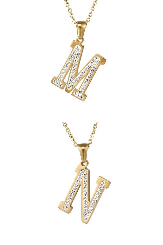 FASHION ALPHABET PENDANT NECKLACE