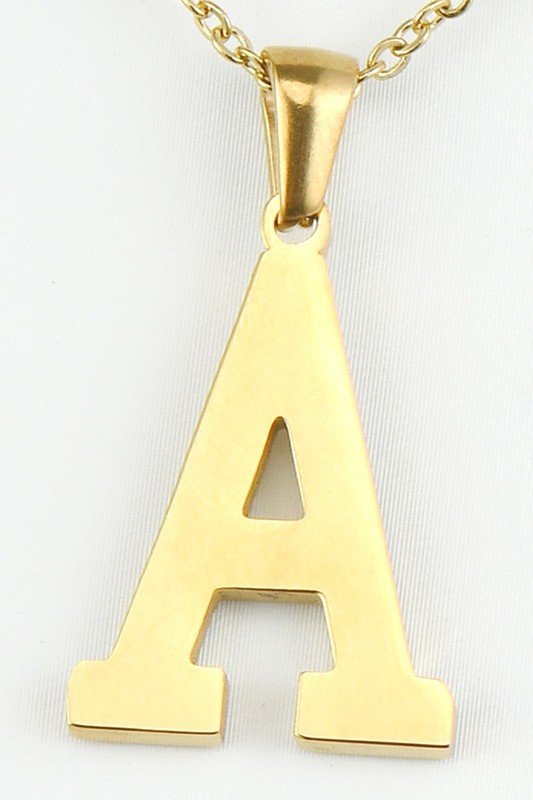 FASHION ALPHABET PENDANT NECKLACE