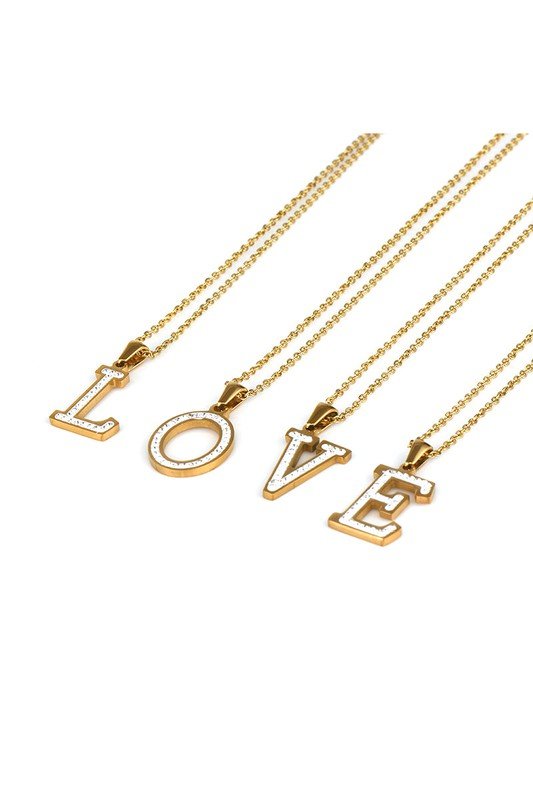 FASHION ALPHABET PENDANT NECKLACE