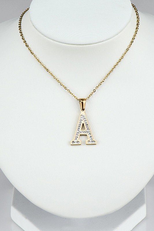 FASHION ALPHABET PENDANT NECKLACE