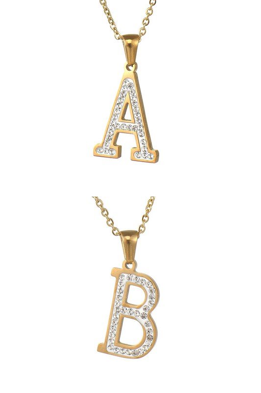 FASHION ALPHABET PENDANT NECKLACE