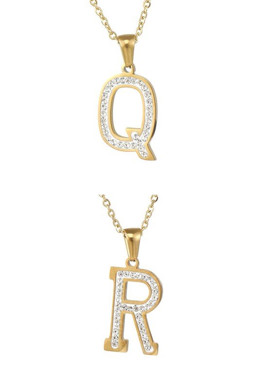 FASHION ALPHABET PENDANT NECKLACE