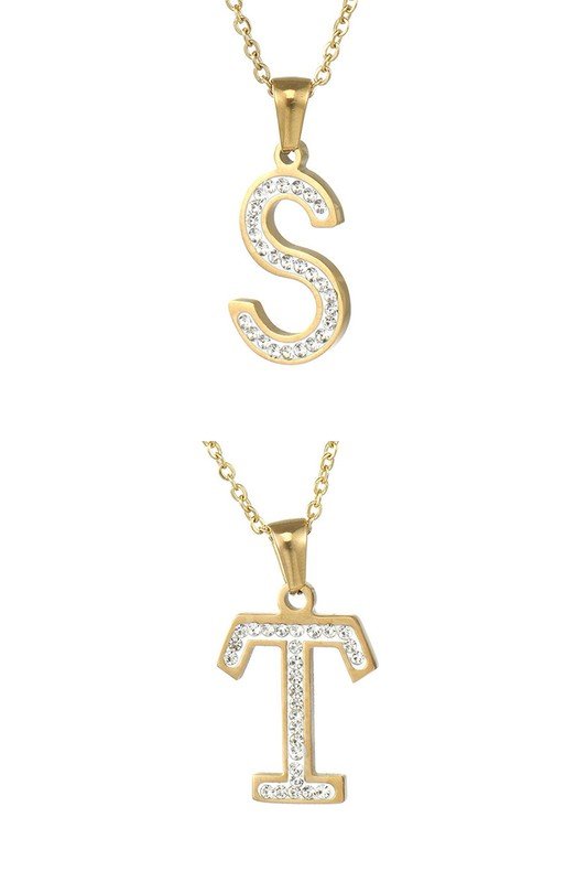 FASHION ALPHABET PENDANT NECKLACE