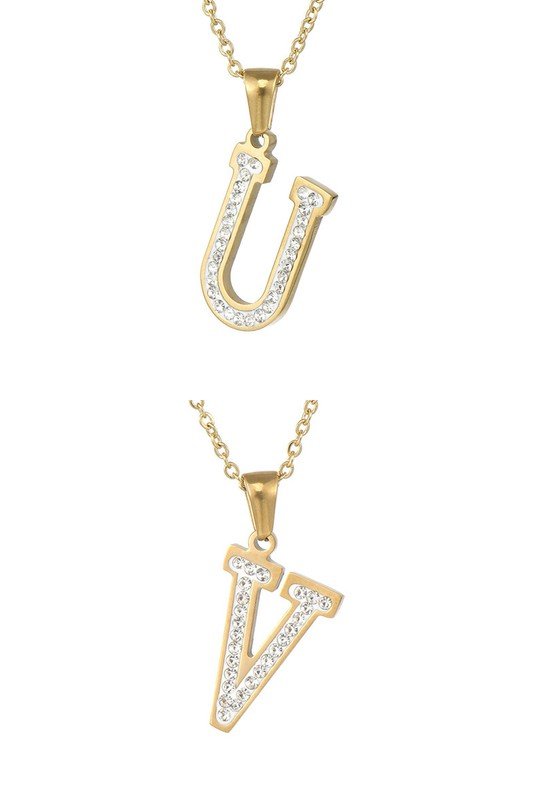 FASHION ALPHABET PENDANT NECKLACE