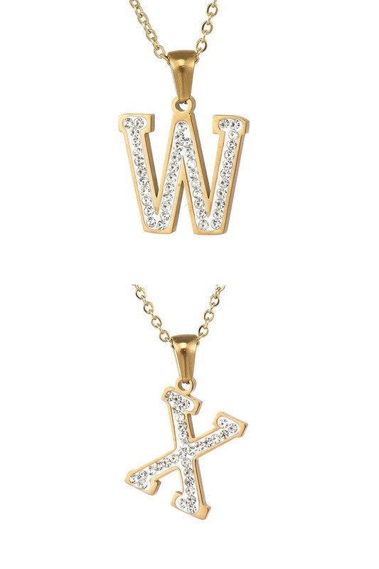 FASHION ALPHABET PENDANT NECKLACE