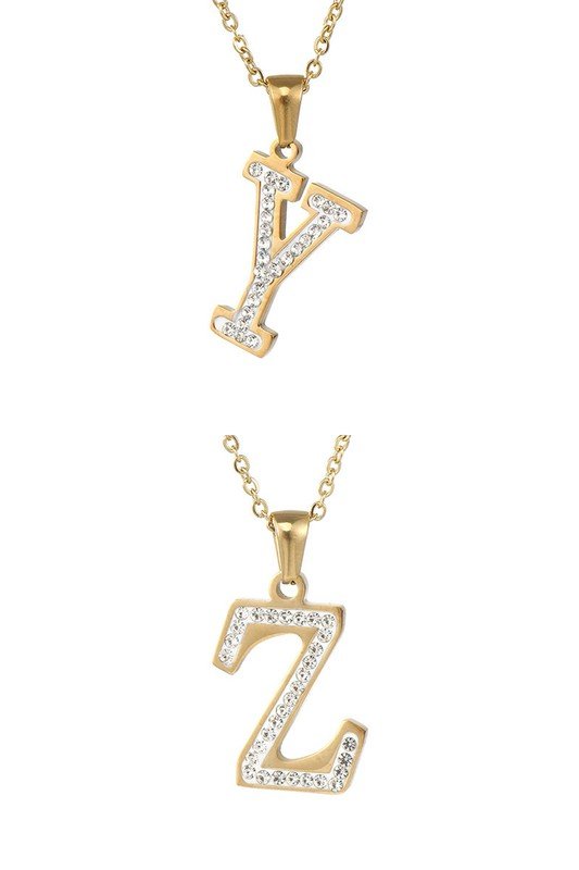 FASHION ALPHABET PENDANT NECKLACE