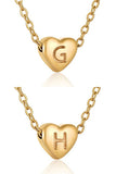 HEART A-Z ALPHABET INITIALS PENDANT NECKLACE