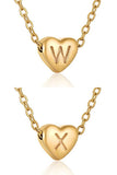 HEART A-Z ALPHABET INITIALS PENDANT NECKLACE