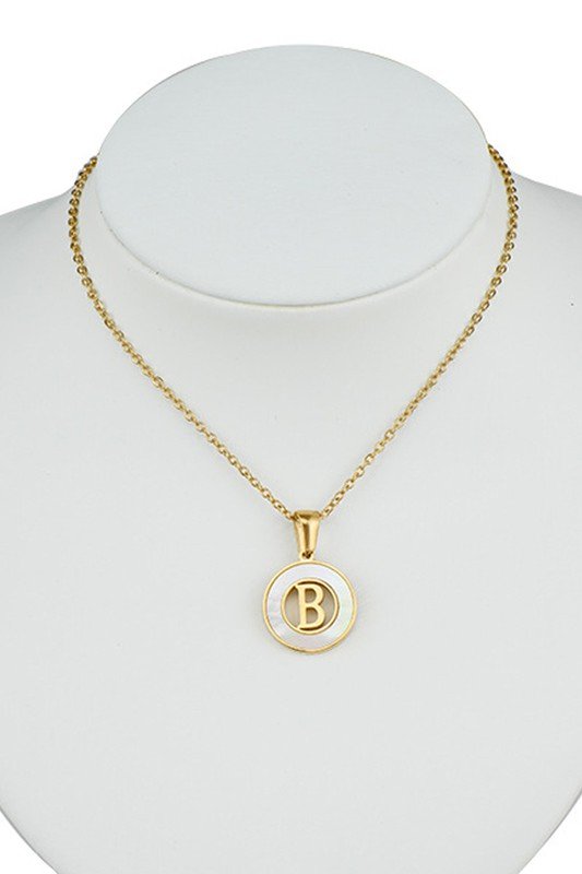 CIRCLE INITIALS PENDANT NECKLACE