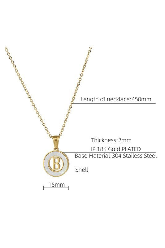 CIRCLE INITIALS PENDANT NECKLACE