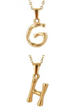 FASHION TEXTURE ALPHABET INITIAL NECKLACE