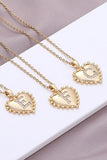 TRENDY HEART SHAPED ALPHABET NECKLACE