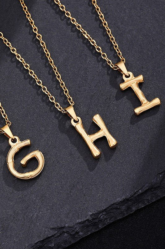 FASHION SIMPLE ALPHABET PENDANT NECKLACE