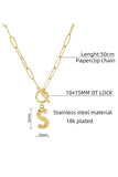 INITIALS PENDANT TRENDY LARIAT NECKLACE