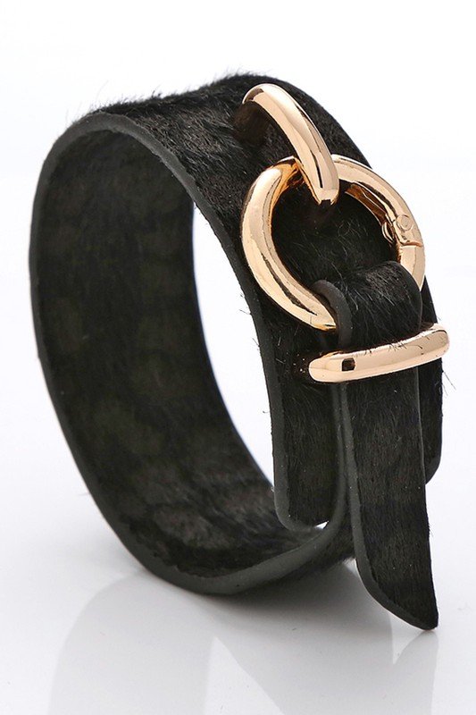 RING POINT LEOPARD WIDE TRENDY BRACELET