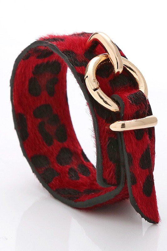 RING POINT LEOPARD WIDE TRENDY BRACELET