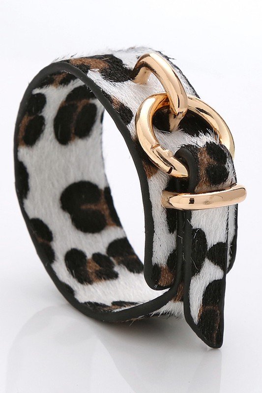 RING POINT LEOPARD WIDE TRENDY BRACELET